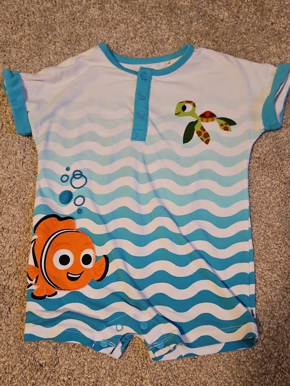 Little Sleepies Disney Finding Nemo Bamboo Shirt 12-18M
